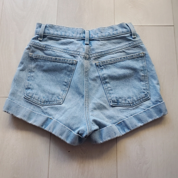 High Rise 26 inch Blue Denim Shorts - Picture 3 of 7